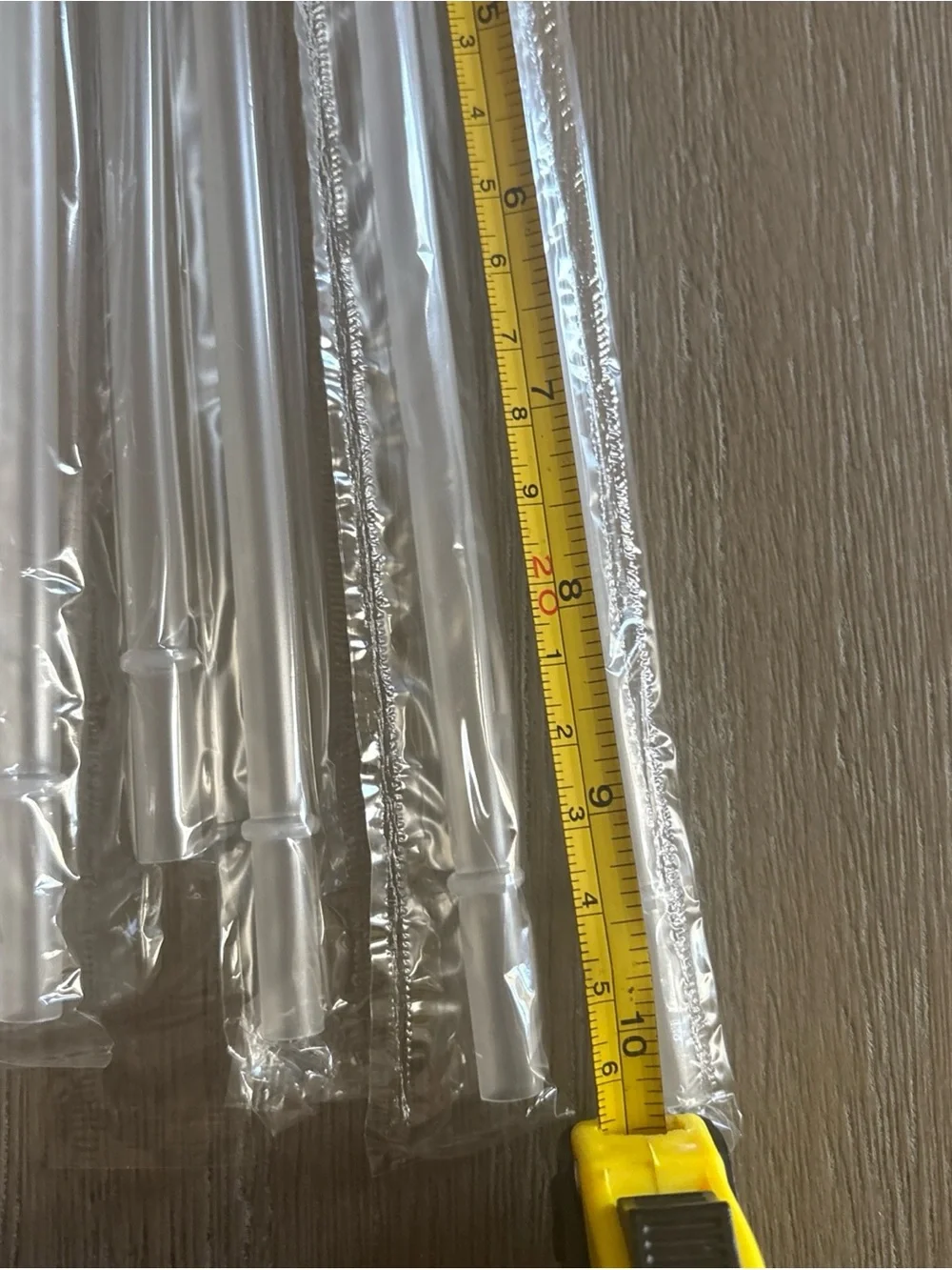 Reusable Clear hard Plastic Drinking Straws - 10Pack bpa free